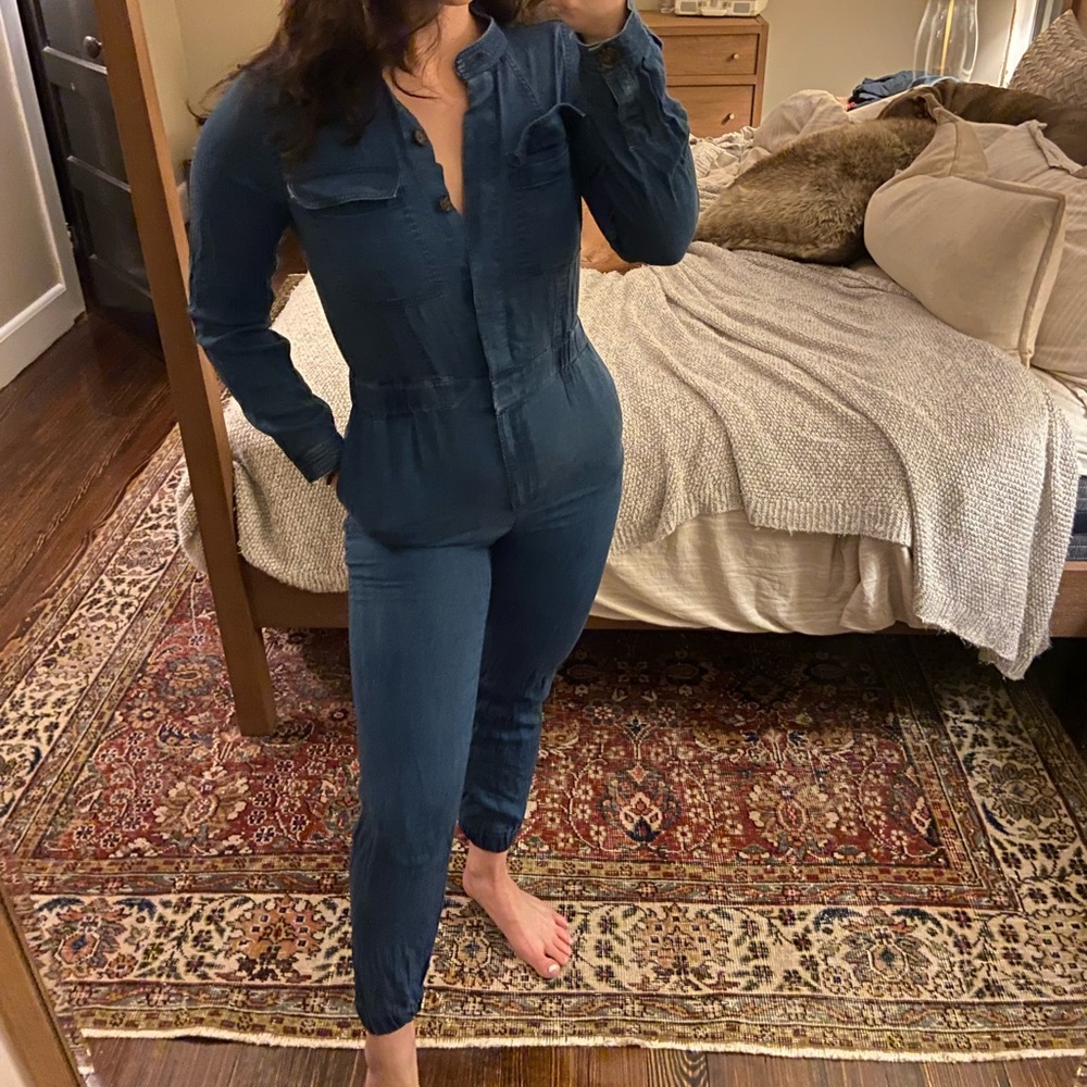 Banana republic size 0 denim jumpsuit